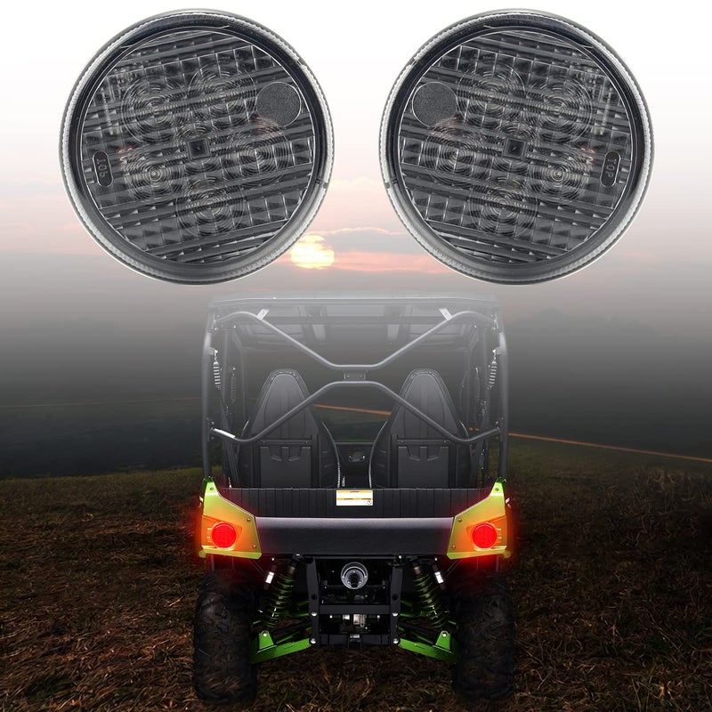 CPOWACE Pair LED Tail Light Rear Lamp Replacement For Kawasaki Teryx Teryx4 2012-2016 (black) â€¦ - Image 2